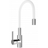 Mexen Flex kitchen mixer tap, Chrome/White - 670900-02