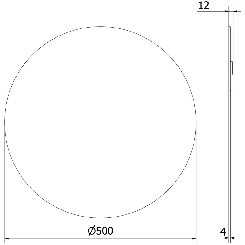Mexen Alto round bathroom mirror 50 cm - 9853-050-050-000-00