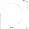 Mexen Alto round bathroom mirror 50 cm - 9853-050-050-000-00