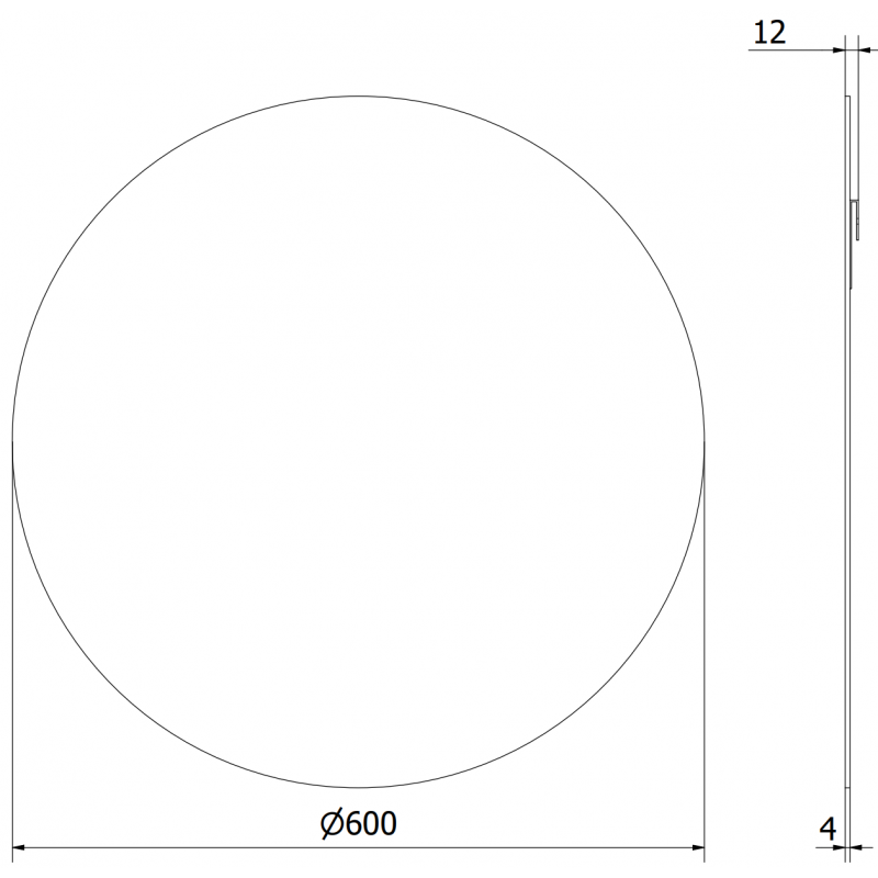 Mexen Alto round bathroom mirror 60 cm - 9853-060-060-000-00