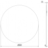 Mexen Alto round bathroom mirror 60 cm - 9853-060-060-000-00
