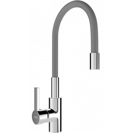 Mexen Flex kitchen tap, chrome/grey - 670900-06