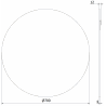 Mexen Alto round bathroom mirror 70 cm - 9853-070-070-000-00