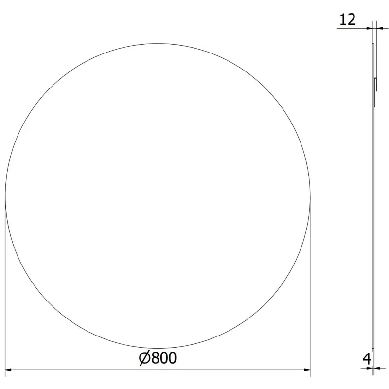 Mexen Alto bathroom mirror round 80 cm - 9853-080-080-000-00