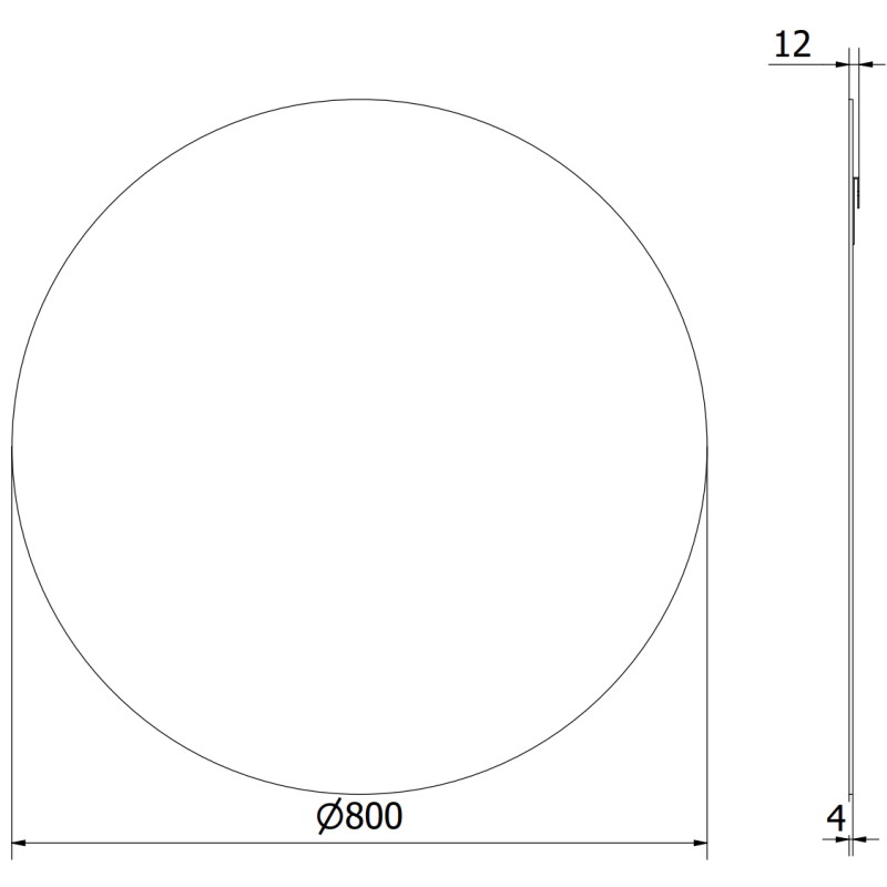 Mexen Alto round bathroom mirror 80 cm - 9853-080-080-000-00