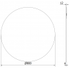 Mexen Alto circular bathroom mirror 80 cm - 9853-080-080-000-00