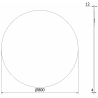 Mexen Alto round bathroom mirror 80 cm - 9853-080-080-000-00