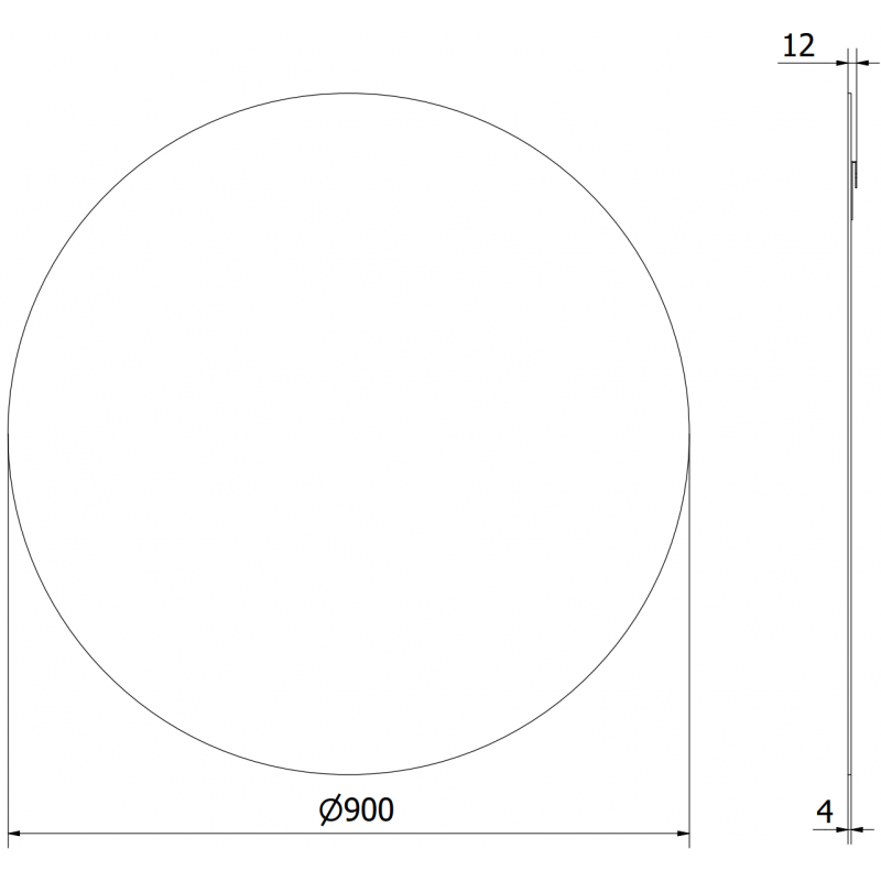 Mexen Alto round bathroom mirror 90 cm - 9853-090-090-000-00