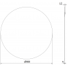 Mexen Alto Round Bathroom Gloss 90 cm - 9853-090-090-000-00