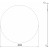 Mexen Alto round bathroom mirror 90 cm - 9853-090-090-000-00