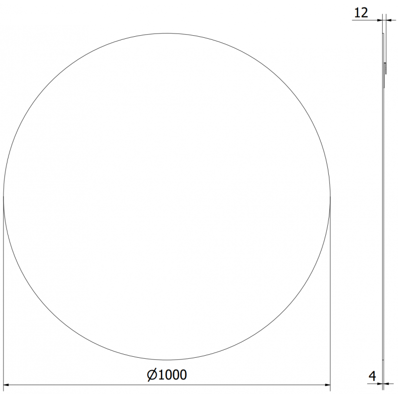 Mexen Alto round bathroom mirror 100 cm - 9853-100-100-000-00