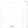 Mexen Alto round bathroom mirror 100 cm - 9853-100-100-000-00