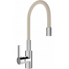 Mexen Flex kitchen faucet, chrome/beige - 670900-09
