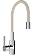 Mexen Flex kitchen tap, chrome/beige - 670900-09