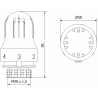 Mexen thermostatic radiator valve, white - W908-004-20