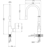 Mexen Flex kitchen mixer tap, Chrome/Beige - 670900-09