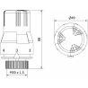 Mexen Thermostatic Radiator Head, White - W908-002-20