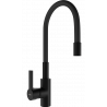 Mexen Flex kitchen faucet, black - 670900-70