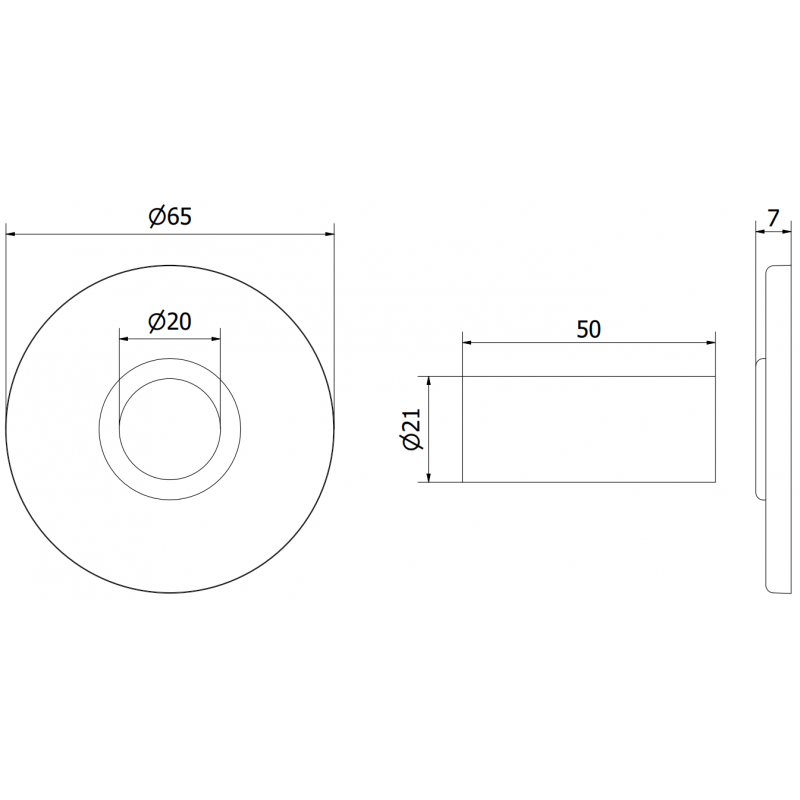Mexen Uni-Term R single masking set for radiator, chrome - W904-000-01