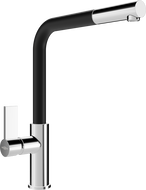 Mexen Flora kitchen mixer tap, Chrome/Black - 670401-07