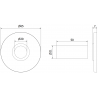 Mexen R single concealing set for radiator, anthracite - W904-000-66