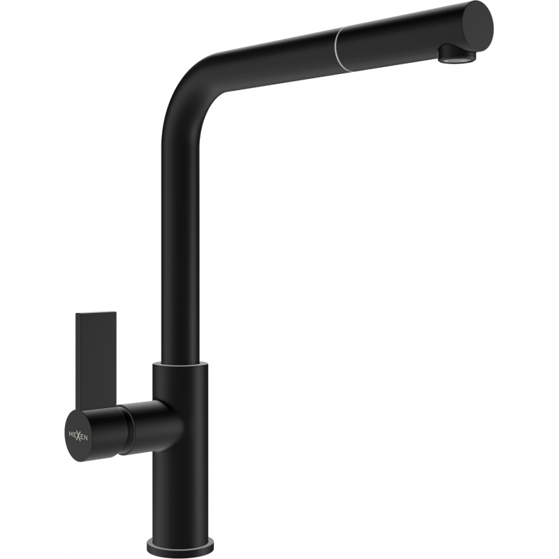 Mexen Flora kitchen tap, black - 670401-70