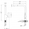 Mexen Flora kitchen mixer tap, Black - 670401-70