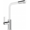 Mexen Flora kitchen faucet, chrome/white - 670401-02