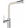 Mexen Flora kitchen tap, chrome/beige - 670401-09