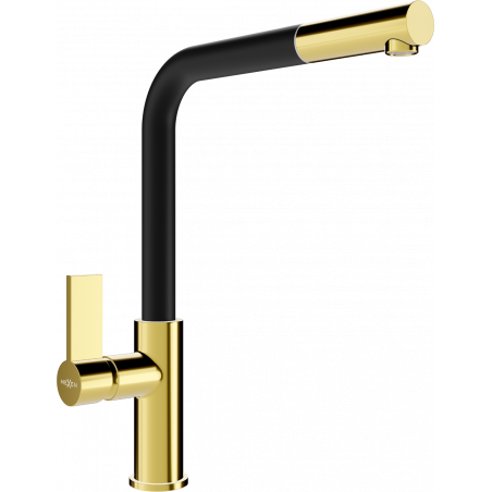 Mexen Flora Kitchen Tap, Gold/Black - 670401-57