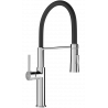 Mexen Dina kitchen faucet, chrome/black - 672701-07