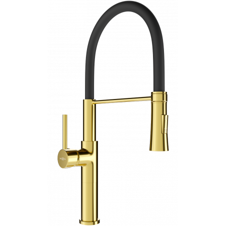 Mexen Dina kitchen mixer tap, Gold/Black - 672701-57