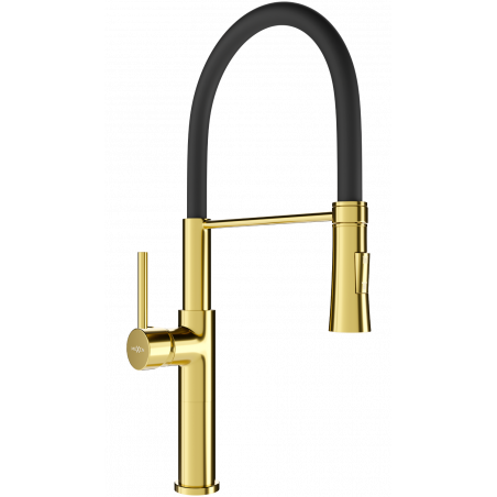 Mexen Dina kitchen tap, gold/black - 672701-57