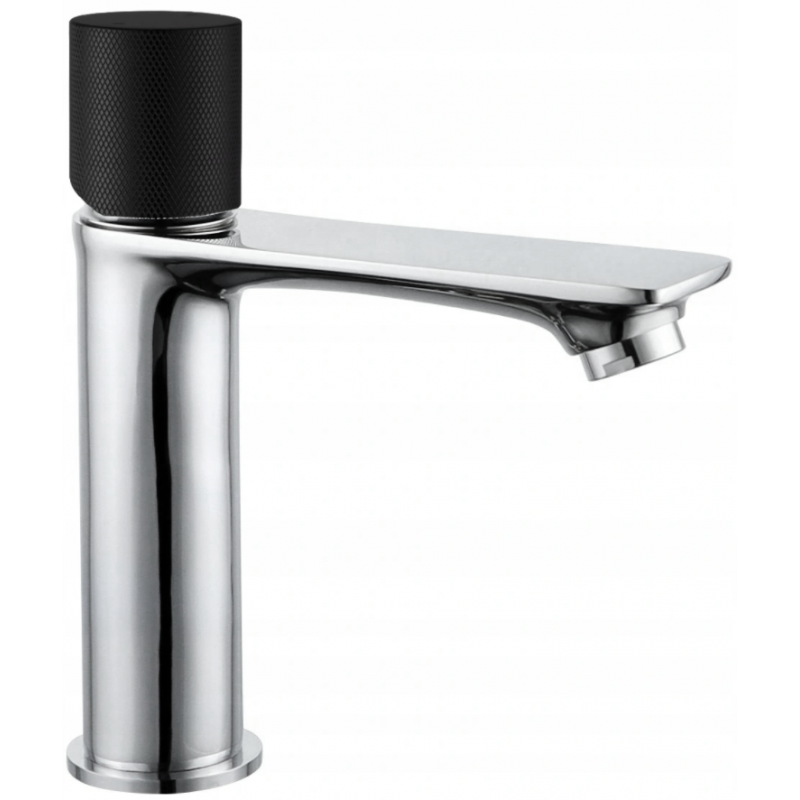 Mexen Royo One washbasin faucet, chrome/black - 72201-07
