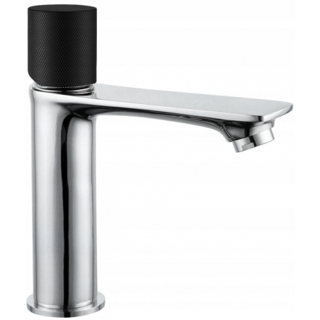 Mexen Royo One washbasin tap, chrome/black - 72201-07