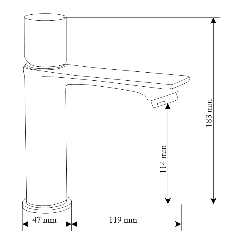Mexen Royo One washbasin tap, white/chrome - 72201-22