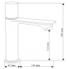 Mexen Royo One washbasin mixer tap, Graphite - 72201-66