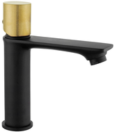 Mexen Royo One washbasin tap, black/gold - 72201-75