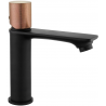 Mexen Royo One washbasin faucet, black/rose gold - 72201-76