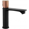 Mexen Royo One washbasin tap, black/rose gold - 72201-76