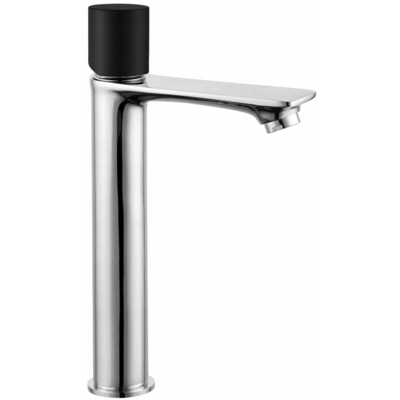 Mexen Royo One high washbasin faucet, black/chrome - 72211-07