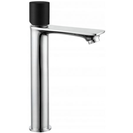 Mexen Royo One high basin faucet, black/chrome - 72211-07