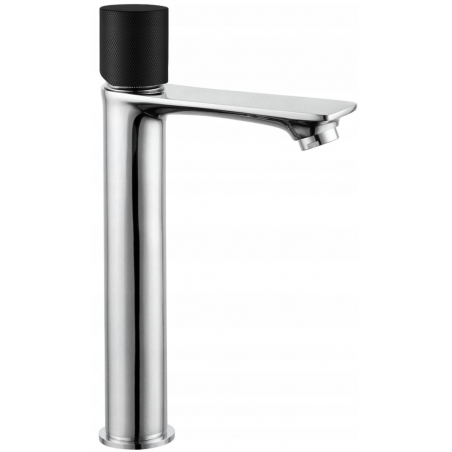Mexen Royo One high washbasin faucet, black/chrome - 72211-07