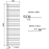 Mexen Neptune decorative bathroom radiator 1600 x 500 mm, 523 W, gold - W101-1600-500-00-50