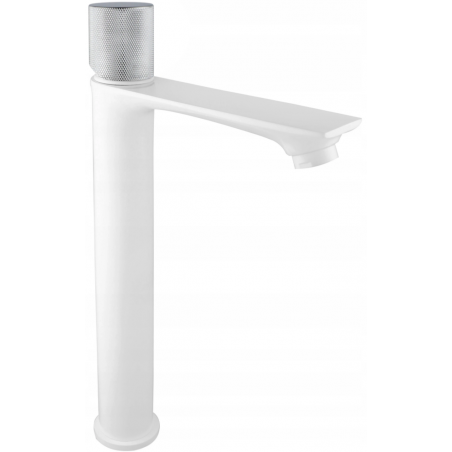 Mexen Royo One high washbasin faucet, white/chrome - 72211-22