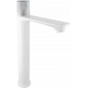 Mexen Royo One high washbasin faucet, white/chrome - 72211-22