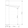 Mexen Royo One high washbasin faucet, brushed gun gray - 72211-66
