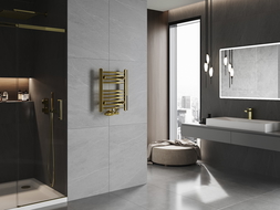 Mexen Ares bathroom radiator 500 x 400 mm, 142 W, gold - W102-0500-400-00-50