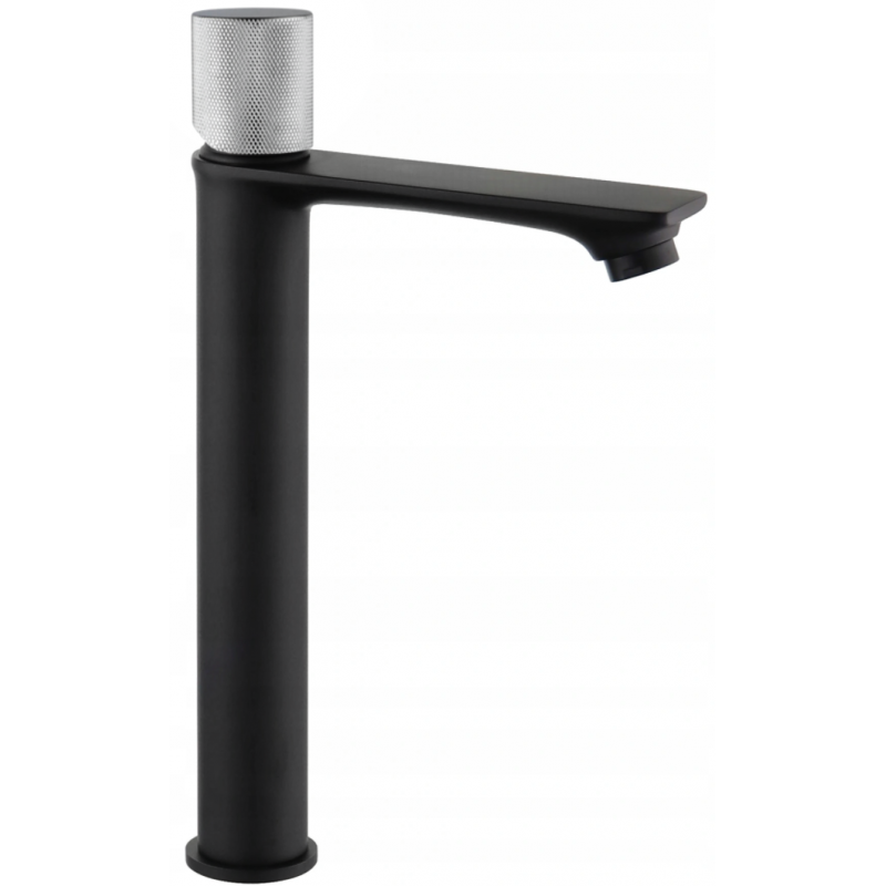 Mexen Royo One high washbasin faucet, chrome/black - 72211-77
