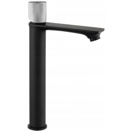 Mexen Royo One high washbasin faucet, chrome/black - 72211-77